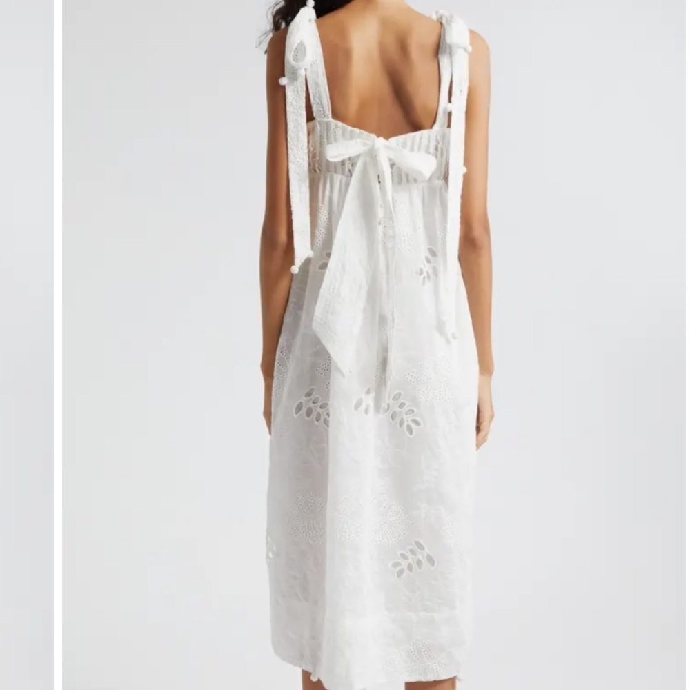 FARM Rio Eyelet Embroidered Midi Dress white - Picture 2 of 7